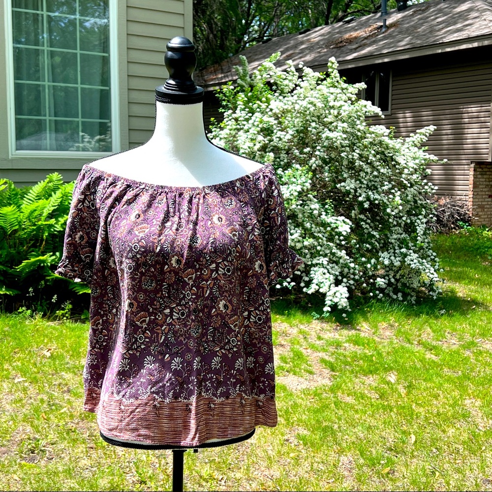 2 for $20 Knox Rose off the shoulder boho ruffled sleeve top size Large